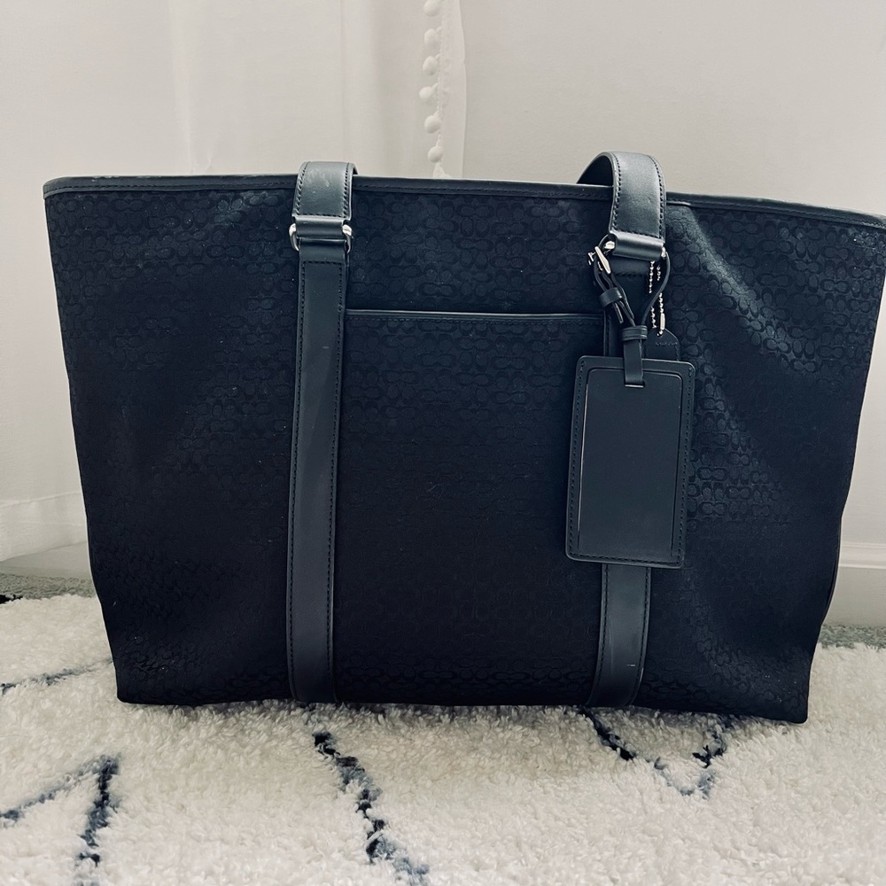 Coach duffel bag in black C print